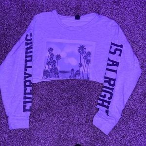 Light gray long sleeve Belly shirt